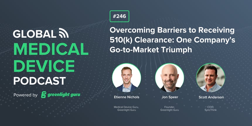 #246 Overcoming Barriers to Receiving 510(k) Clearance One Companys Go-to-Market Triumph