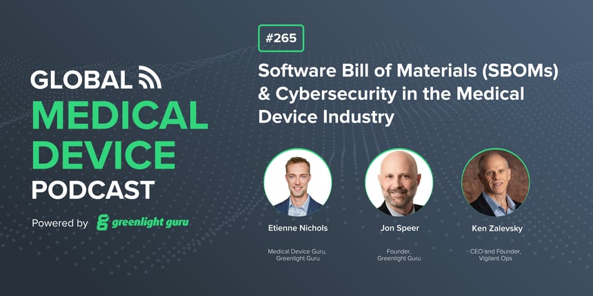 #265 Software Bill of Materials (SBOMs) & Cybersecurity in the Medical Device Industry