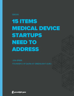 (cover) 15 Items for Medical Device Startups to Address