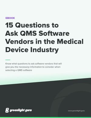 (cover) 15 Questions Medical Device Companies Should Ask QMS Software Vendors