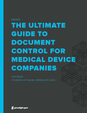 (cover) Ultimate Guide to Document Control for Medical Device Companies