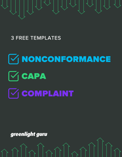 3 Free Templates for NC, CAPA, Complaint slide-in cover