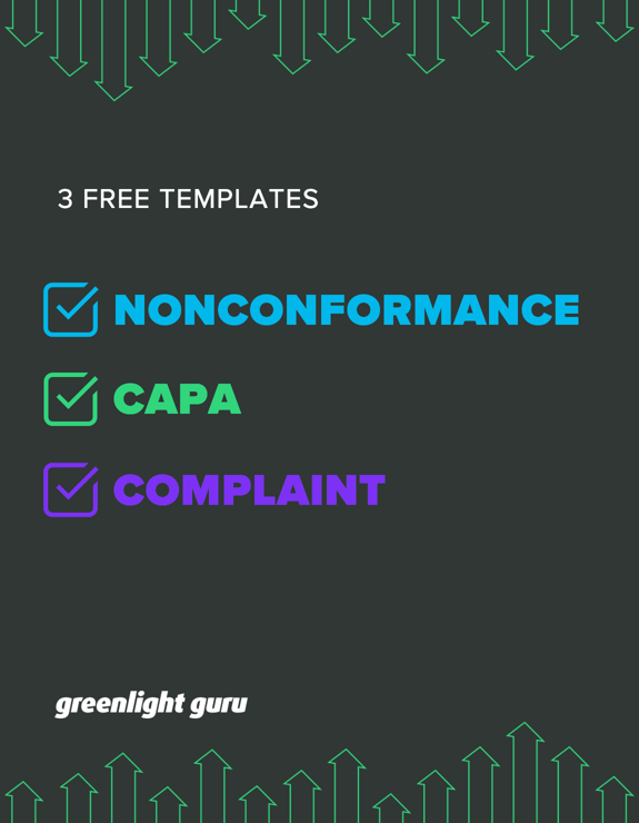 3 Free Templates for NC, CAPA, Complaint slide-in cover