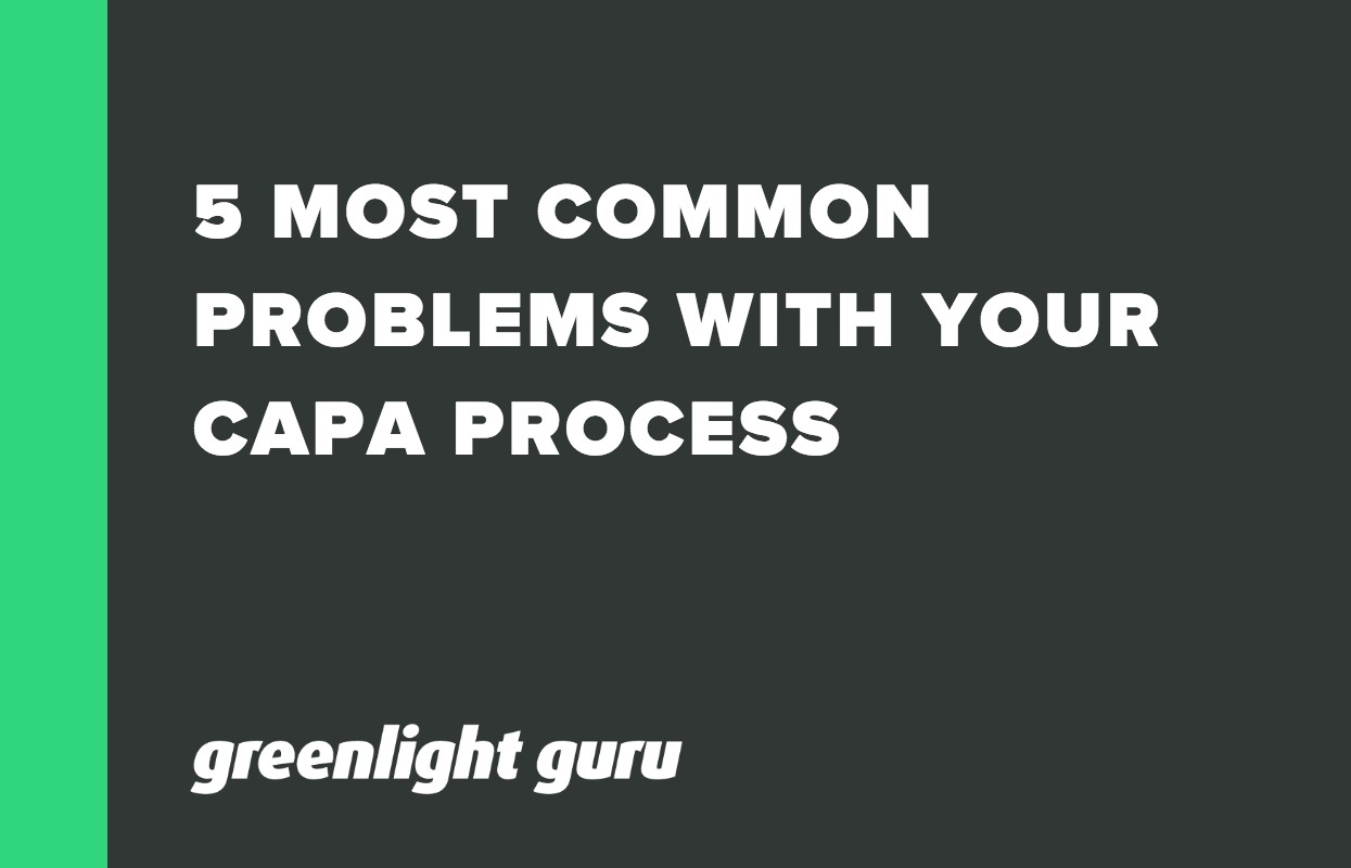 5 MOST COMMON PROBLEMS WITH YOUR CAPA PROCESS
