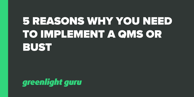 5 Reasons Why You Need To Implement A QMS Or Bust