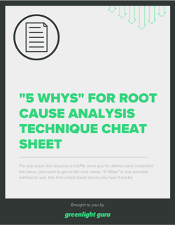 5 Whys for Root Cause Analysis Technique Cheat Sheet - Slide-in-cover