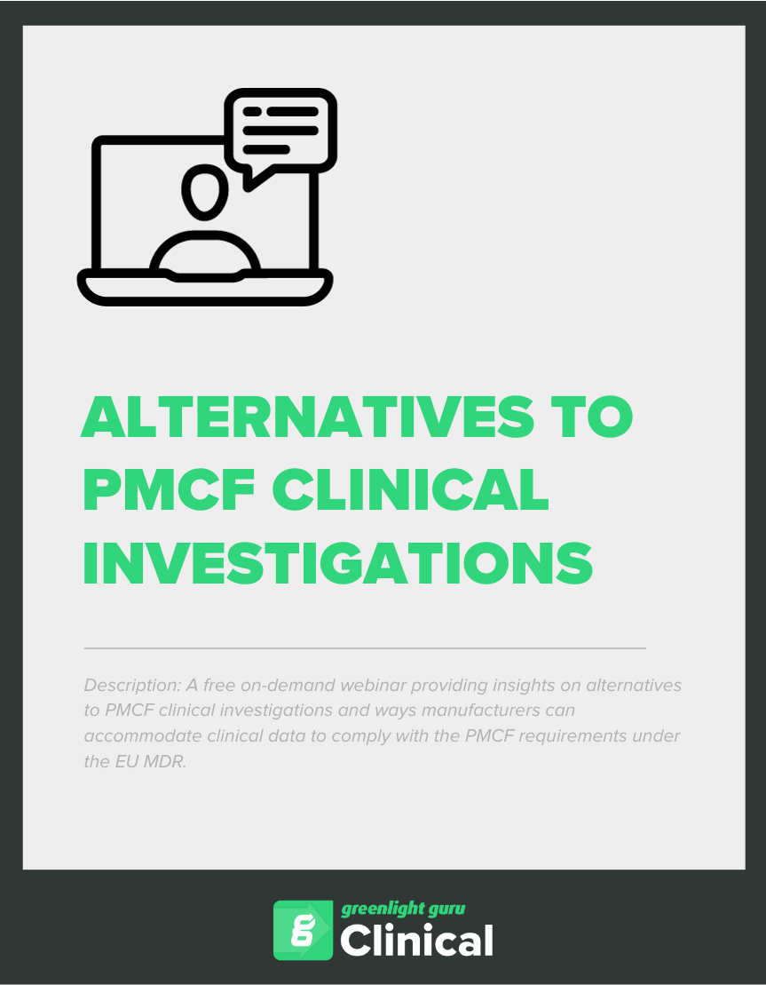 Alternatives to PMCF Clinical Investigations - slide in cta