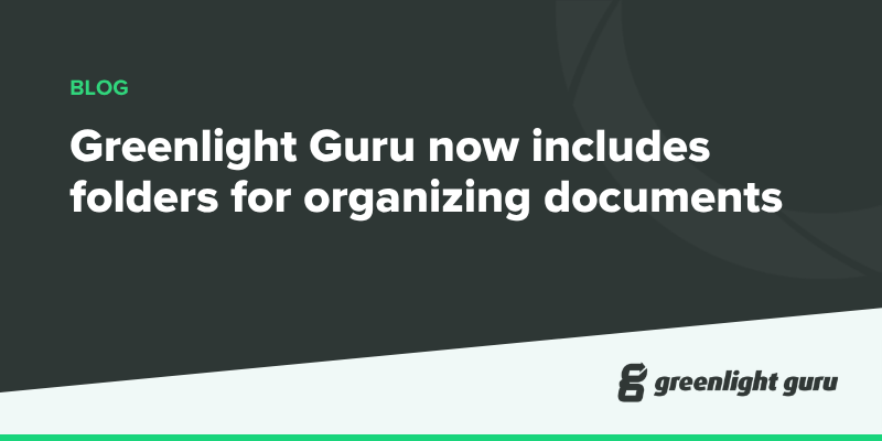 Folders in Greenlight Guru for organizing a medical device document library