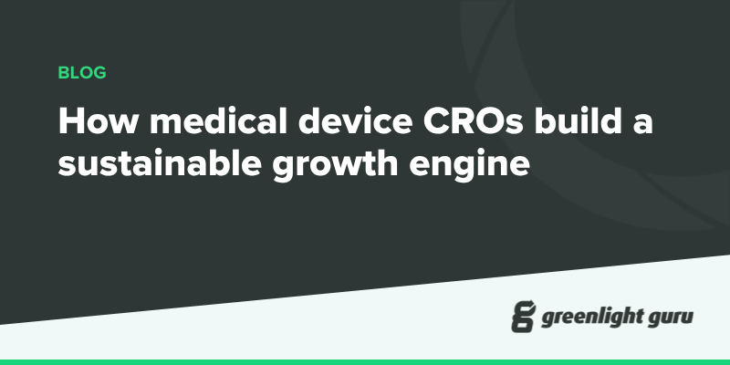 How medical device CROs build a sustainable growth engine
