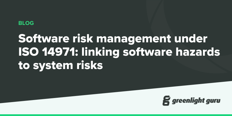 Software risk management under ISO 14971: linking software hazards to system risks