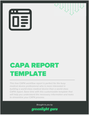 CAPA Report Template - slide-in cover