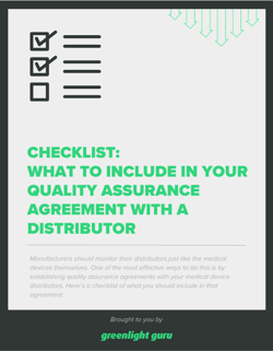 Checklist - What to Include in Your Quality Assurance Agreement with a Distributor - Slide-in Cover