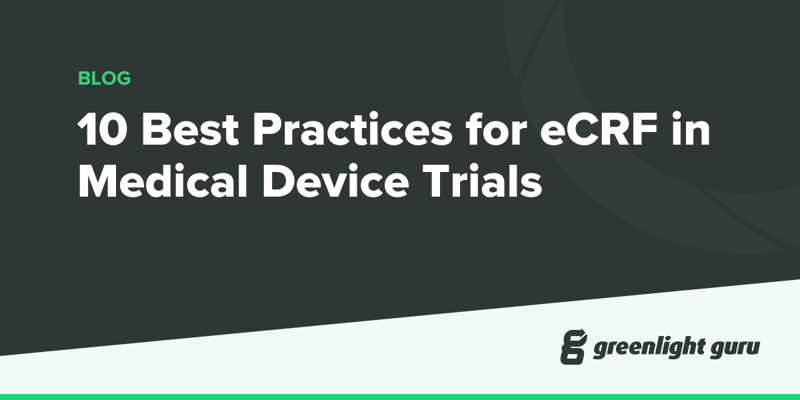 10 Best Practices for eCRF in Medical Device Trials (new)