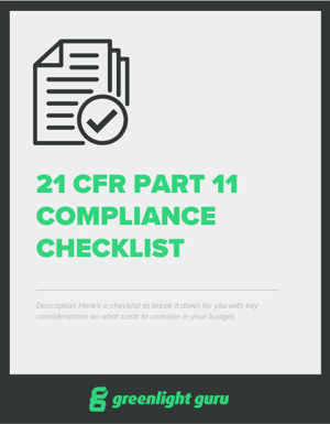 21 CFR Part 11 Compliance Checklist- slide in cta