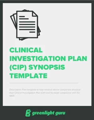 Clinical Investigation Plan Synopsis Template