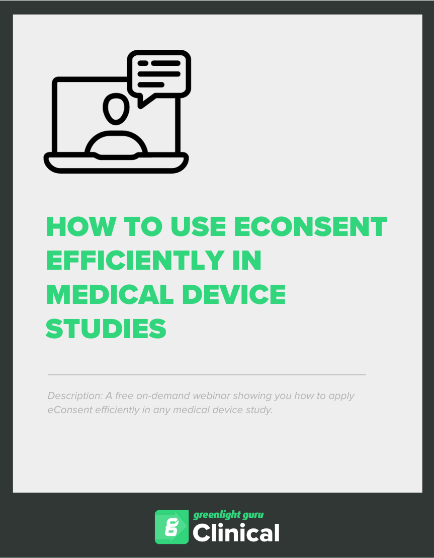 How to use eConsent Efficiently in Medical Device Studies - slide in cover