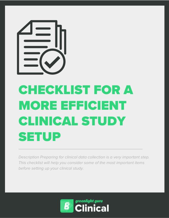 efficient study setup checklist - slide in cta