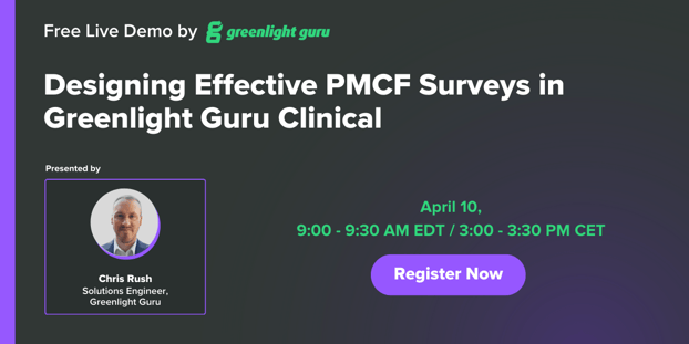 Designing Effective PMCF Surveys in Greenlight Guru Clinical