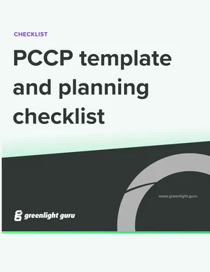 PCCP template and planning checklist