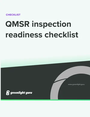 QMSR inspection readiness checklist