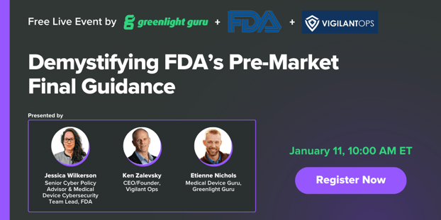 Demystifying FDA’s Pre-Market Final Guidance - webinar graphic