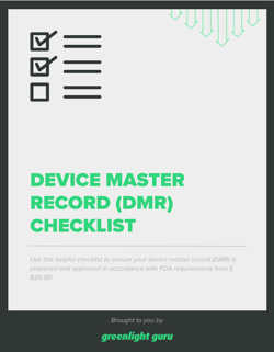 Device Master Record (DMR) Checklist