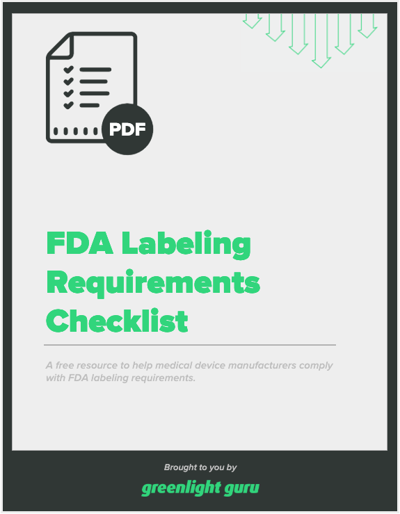 FDA Labeling Requirements Checklist - slide-in cover