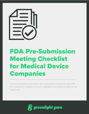 FDA Pre-Submission Meeting Checklist for Medical Device Companies - slide-in cover