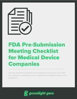 FDA Pre-Submission Meeting Checklist for Medical Device Companies - slide-in cover