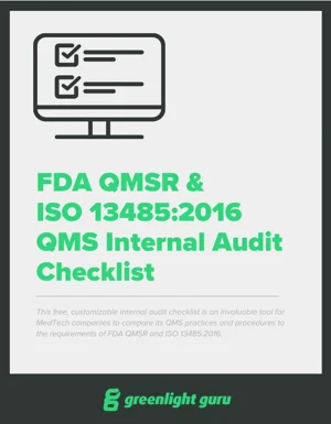 FDA QMSR & ISO 13485-2016 QMS Internal Audit Checklist - slide-in