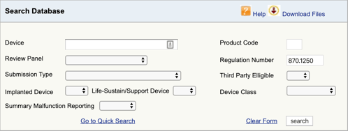 FDA-classification-database-search