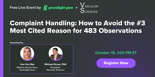 Complaint Handling: How to Avoid the #3 Most Cited Reason for 483 Observations