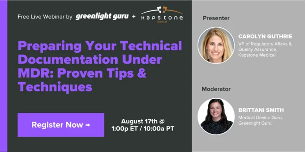 Greenlight Guru + Kapstone Medical Webinar 8-17-23