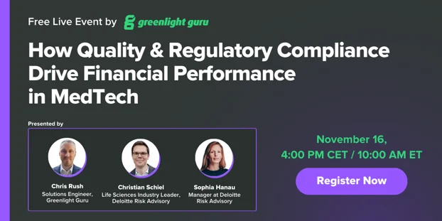 How Quality & Regulatory Compliance Drive Financial Performance in MedTech - promo graphic