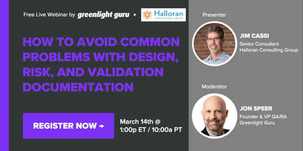 How to Avoid Common Problems with Your Design, Risk and Validation Documentation