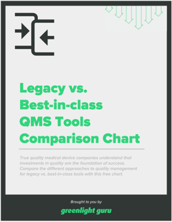 Legacy vs Best-in-Class QMS Tools Comparison Chart - slide-in cover