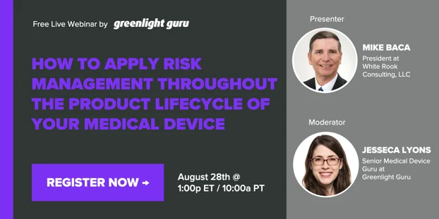 MBaca webinar - Risk mgmt throughout product lifecycle