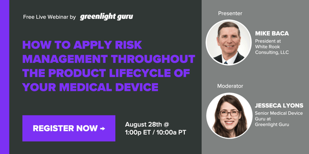 MBaca webinar - Risk mgmt throughout product lifecycle