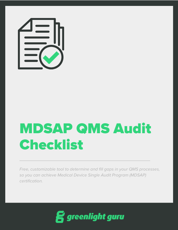 MDSAP QMS Audit Checklist - slide-in cover