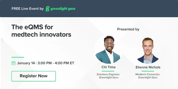 The eQMS for medtech innovators