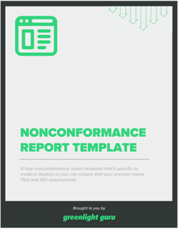 Nonconformance report template - slide-in cover