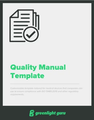 Quality Manual Template - slide-in cover