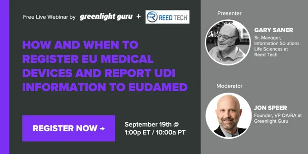 Reed Tech webinar - EU med device-UDI