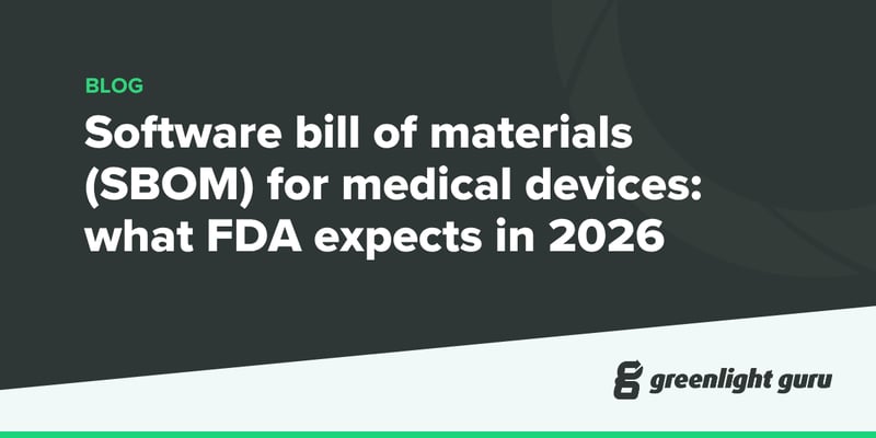 Software bill of materials (SBOM) for medical devices what FDA expects in 2026