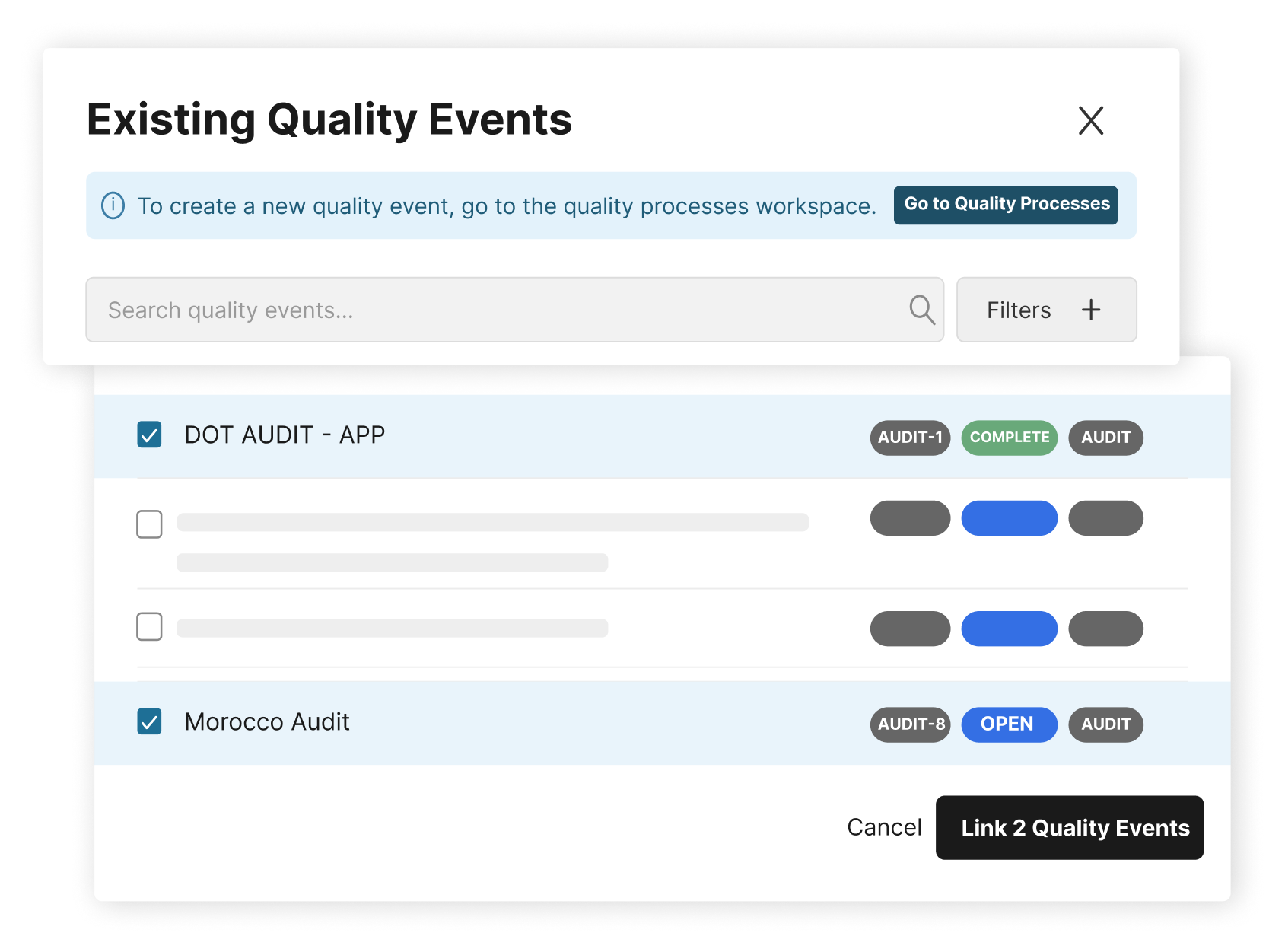 Supplier Quality Events