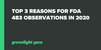 Top 3 Reasons for FDA 483 Observations in 2020 - Featured Image