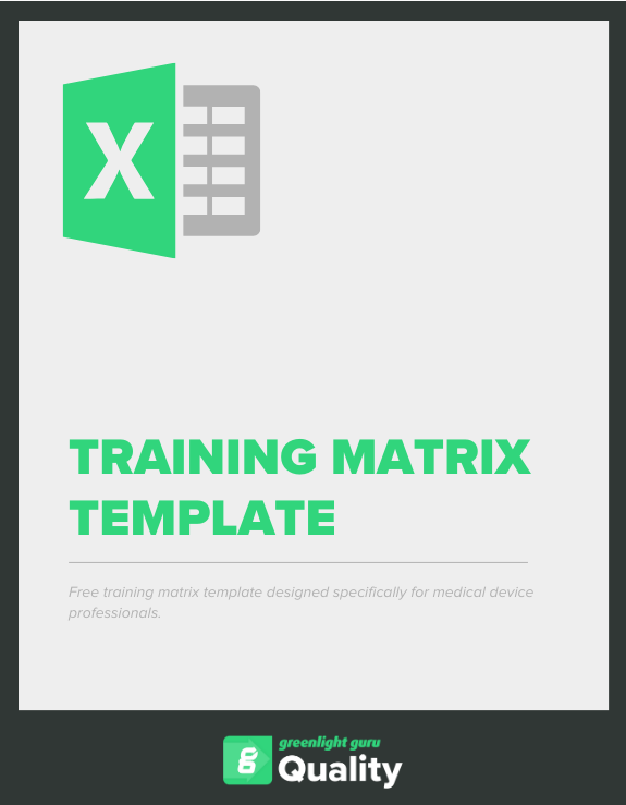 Training Matrix Template - slide-in cover