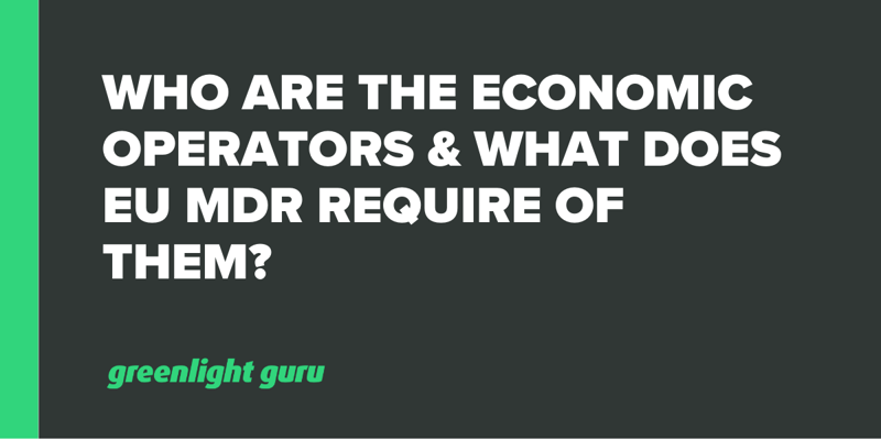 Who are the Economic Operators & What Does EU MDR Require of Them