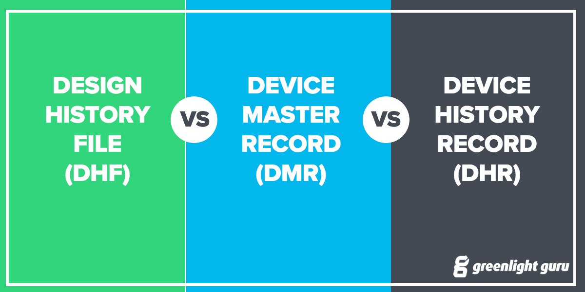Design History File (DHF) vs. Device Master Record (DMR) vs. Device