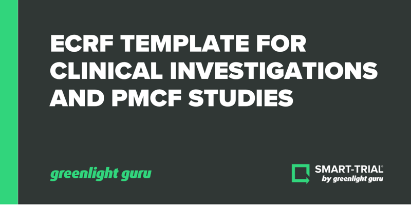 eCRF Template for Clinical Investigations and PMCF Studies